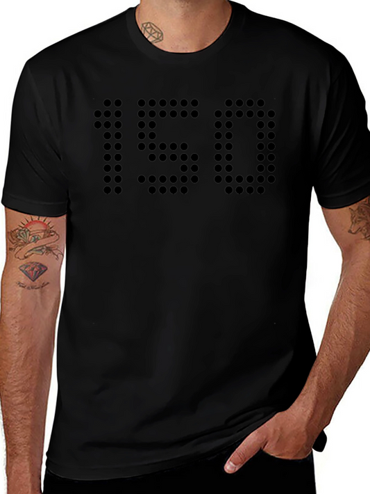 150 Pixelated Graphic Tee - Black Crewneck