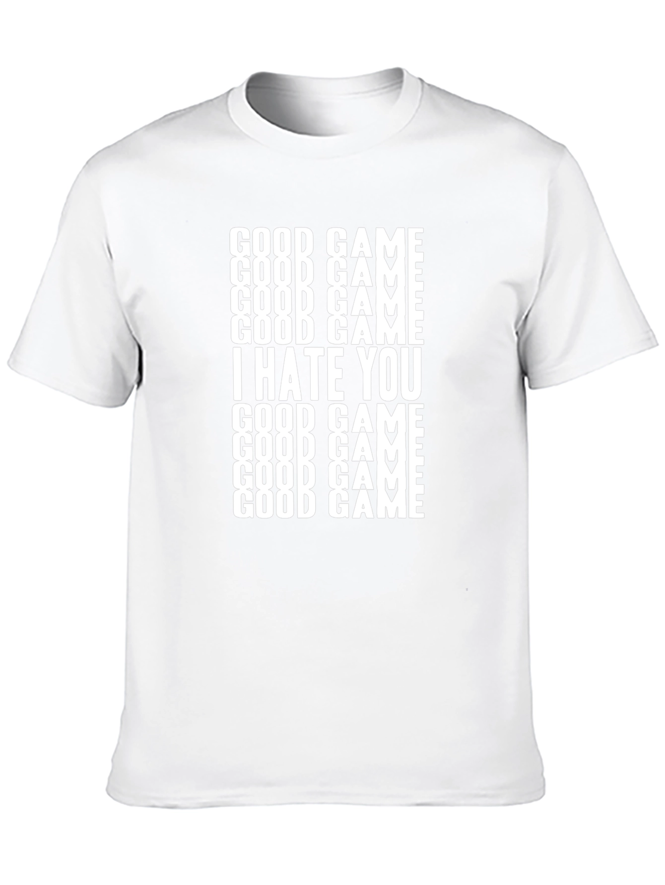 Good Game I Hate You Printed Black T-Shirt