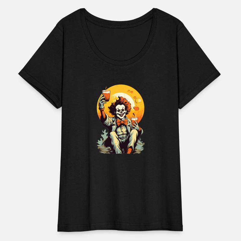 Halloween Creepy Clown Drinking