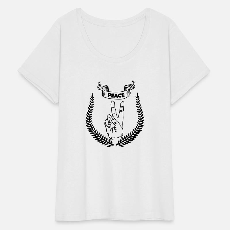 Hand gesture peace in laurel wreath