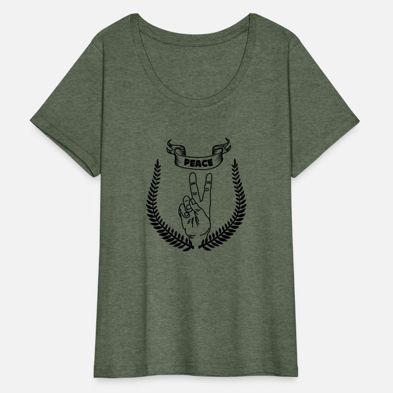 Hand gesture peace in laurel wreath