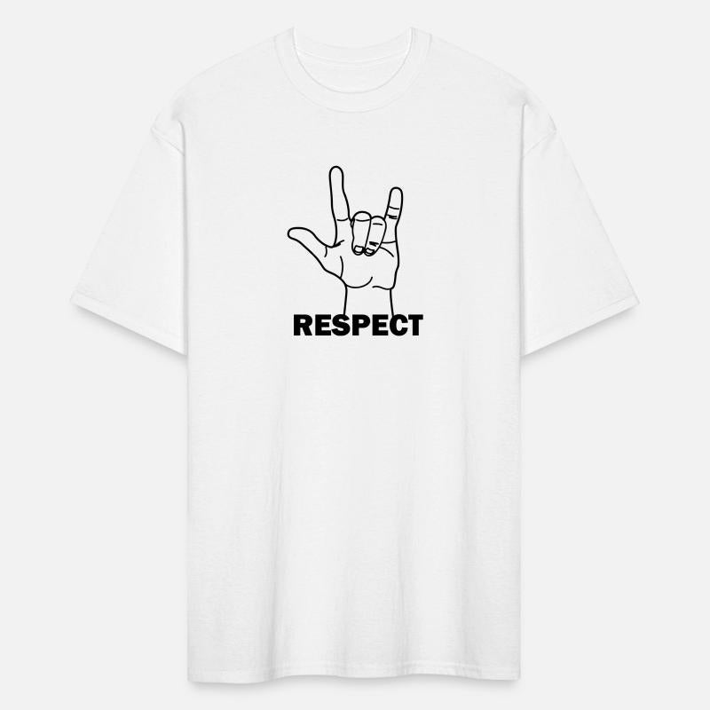 Hand gesture respect with text RESPECT