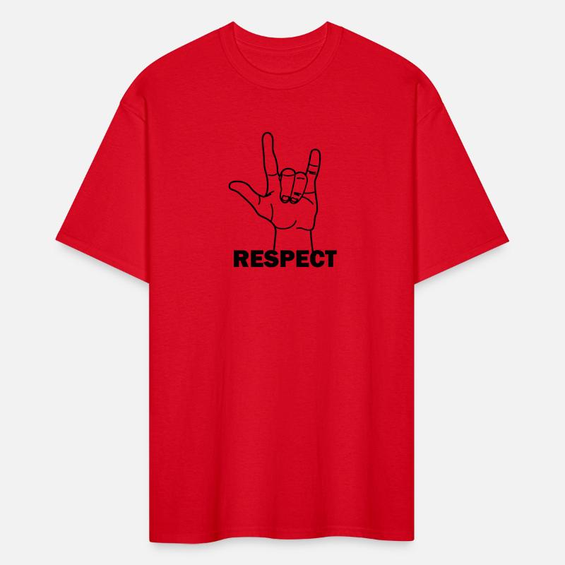 Hand gesture respect with text RESPECT