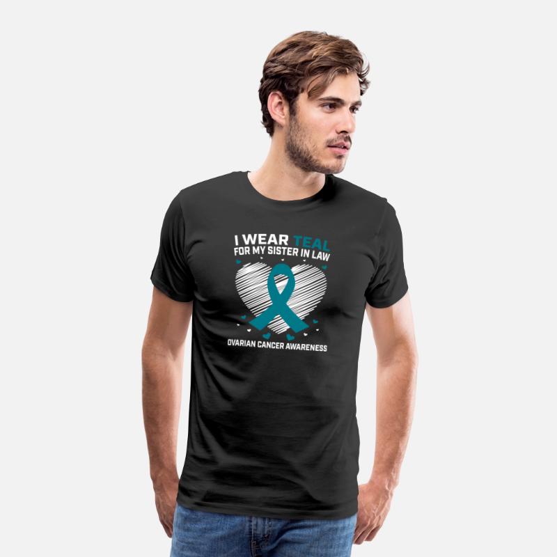 Heart I Wear Teal For Sister In Law Ovarian