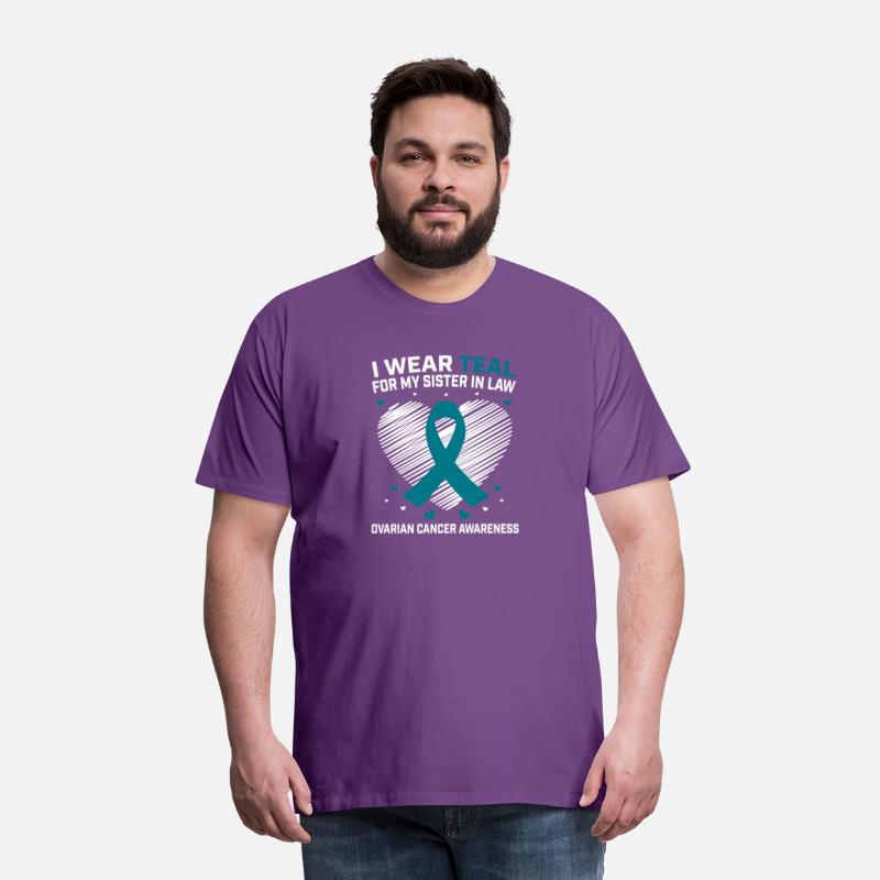 Heart I Wear Teal For Sister In Law Ovarian