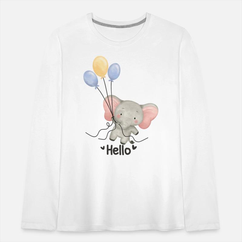 Hello baby Elephant - cute grey Elephant