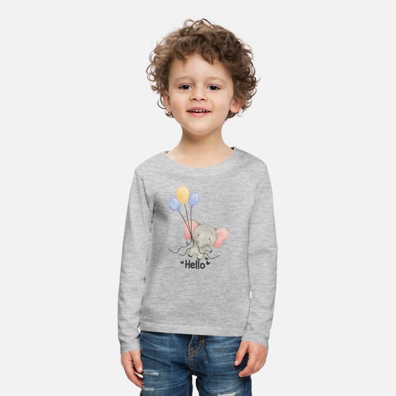 Hello baby Elephant - cute grey Elephant