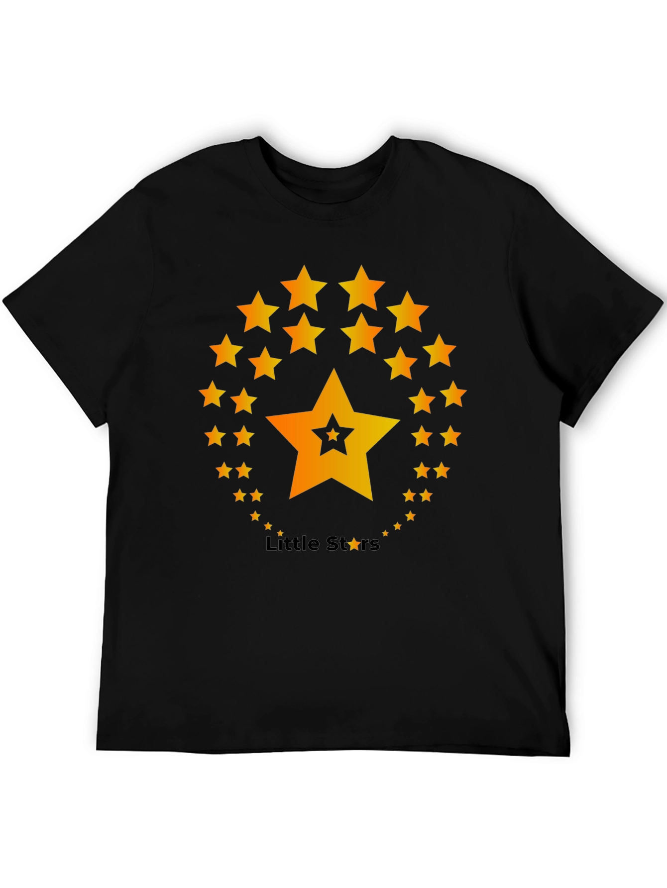 Little Stars T-Shirt - Black Cotton Blend