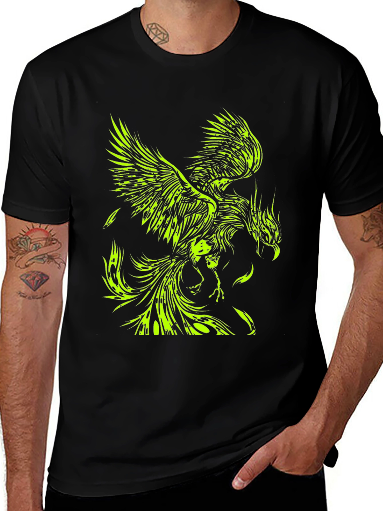 Phoenix Graphic T-Shirt - Black