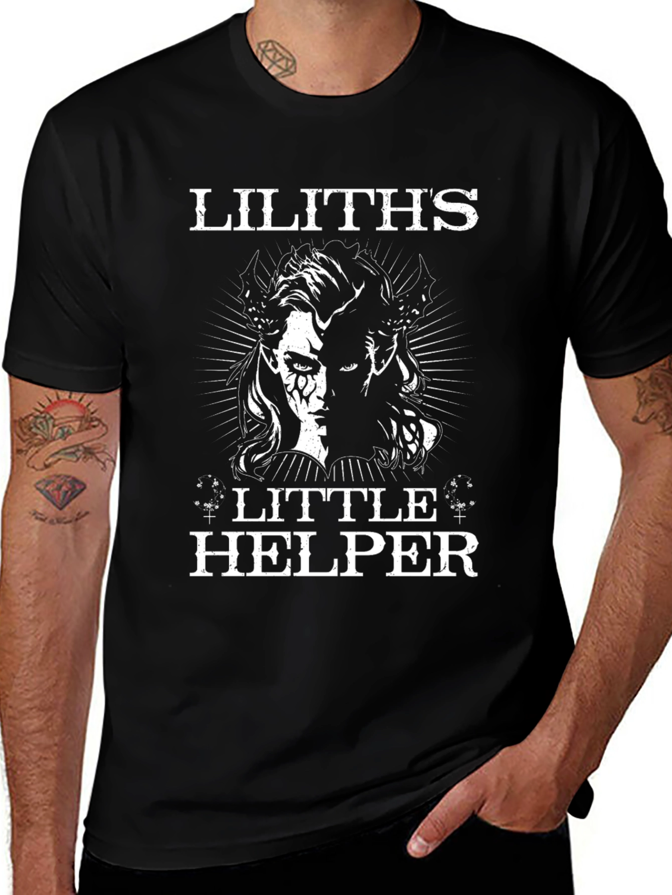Liliths Little Helper Black Graphic Tee