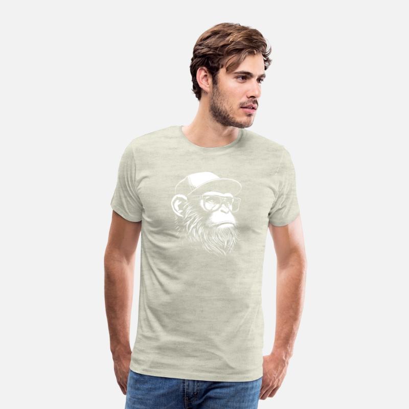 hipster monkey with glasses and cap