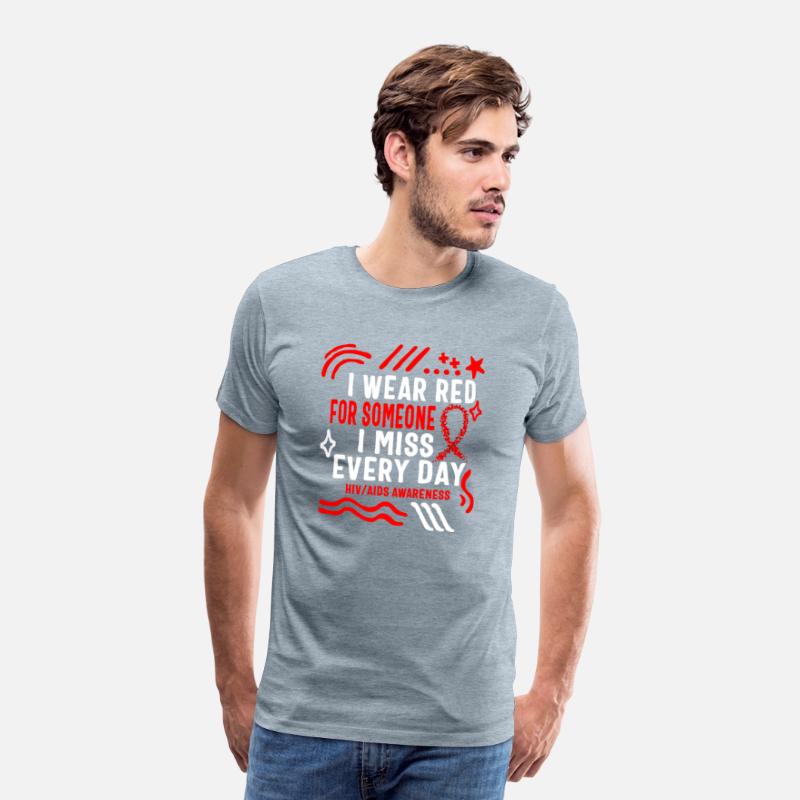HIV AIDS Awareness Month Shirt, I Wear Red For
