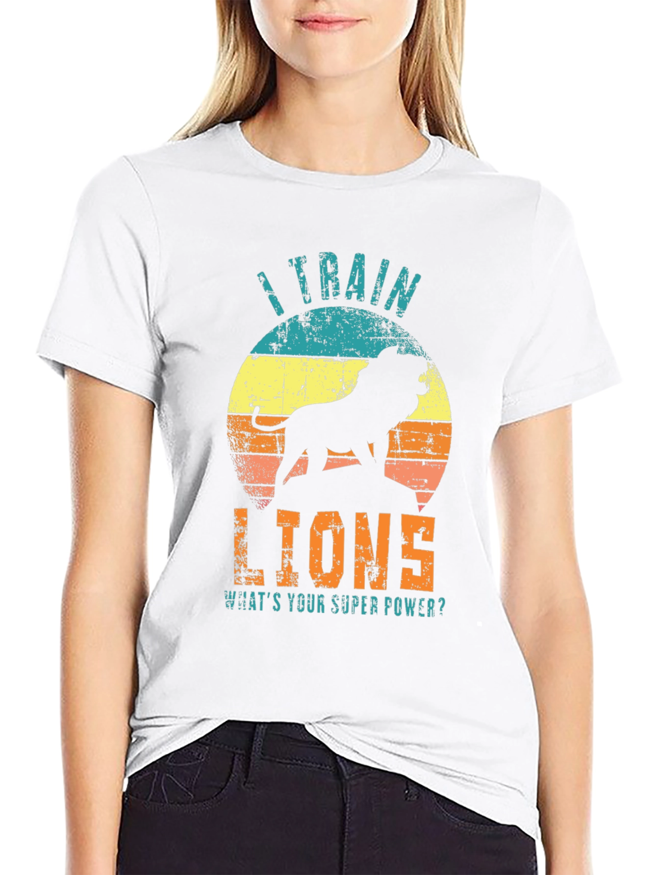 I Train Lions Graphic T-Shirt - Super Power Tee