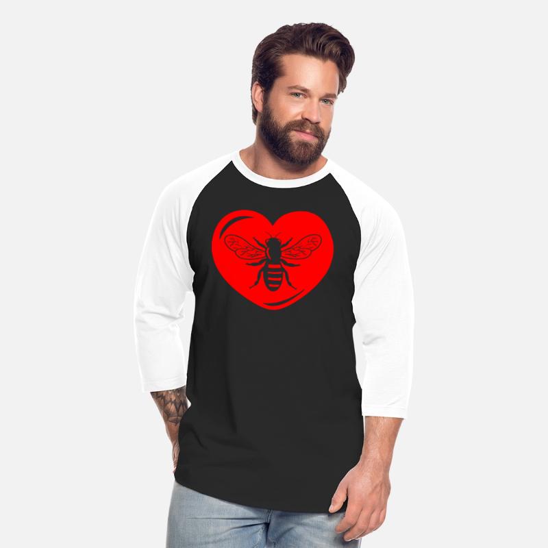 Honey Bee transparent in red heart