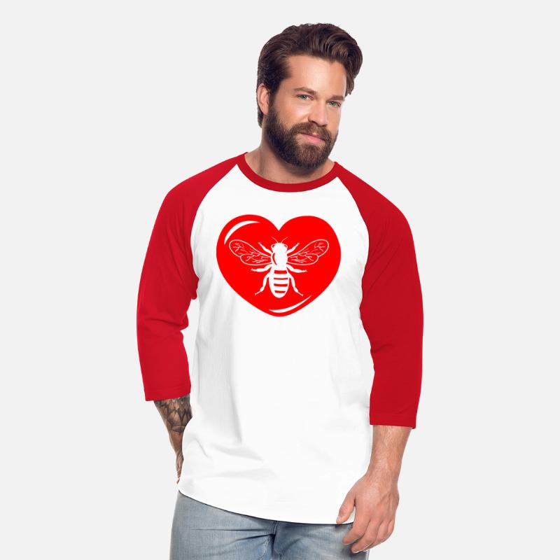 Honey Bee transparent in red heart
