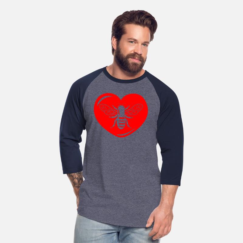 Honey Bee transparent in red heart
