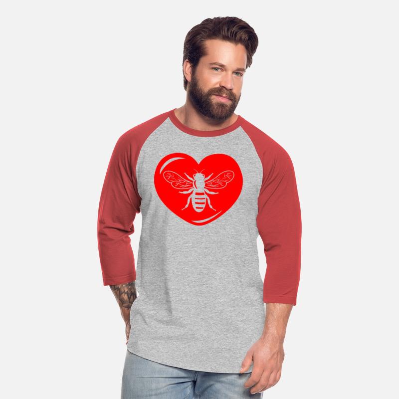 Honey Bee transparent in red heart