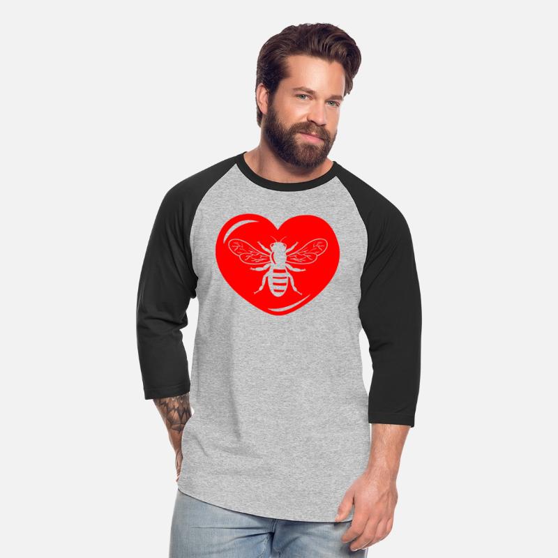 Honey Bee transparent in red heart