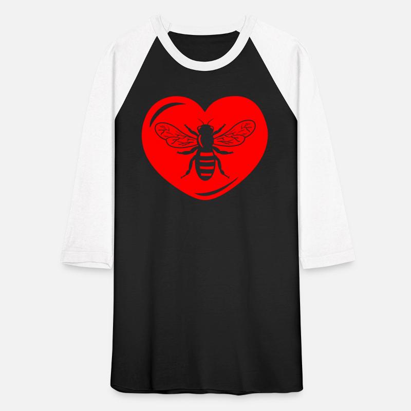 Honey Bee transparent in red heart