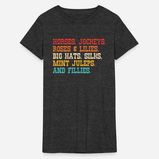 horses, jockeys. roses & lilies. big hats, silks.