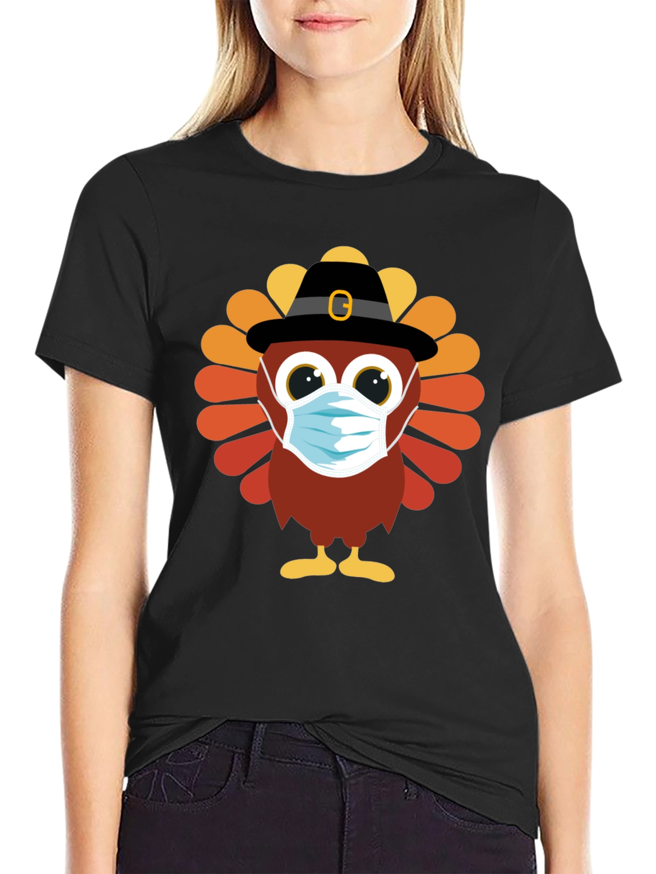 Thanksgiving Turkey Mask T-Shirt