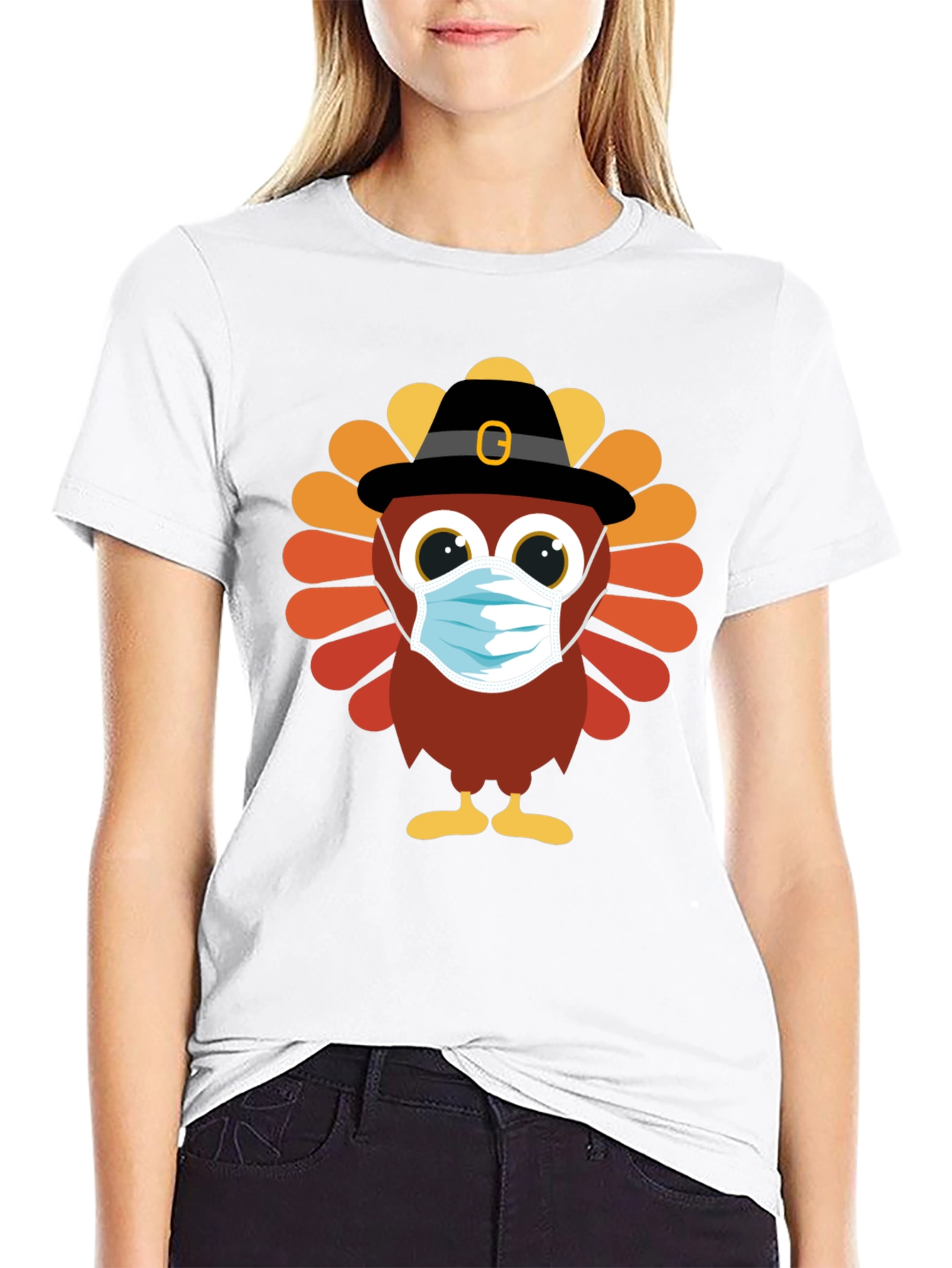Thanksgiving Turkey Mask T-Shirt