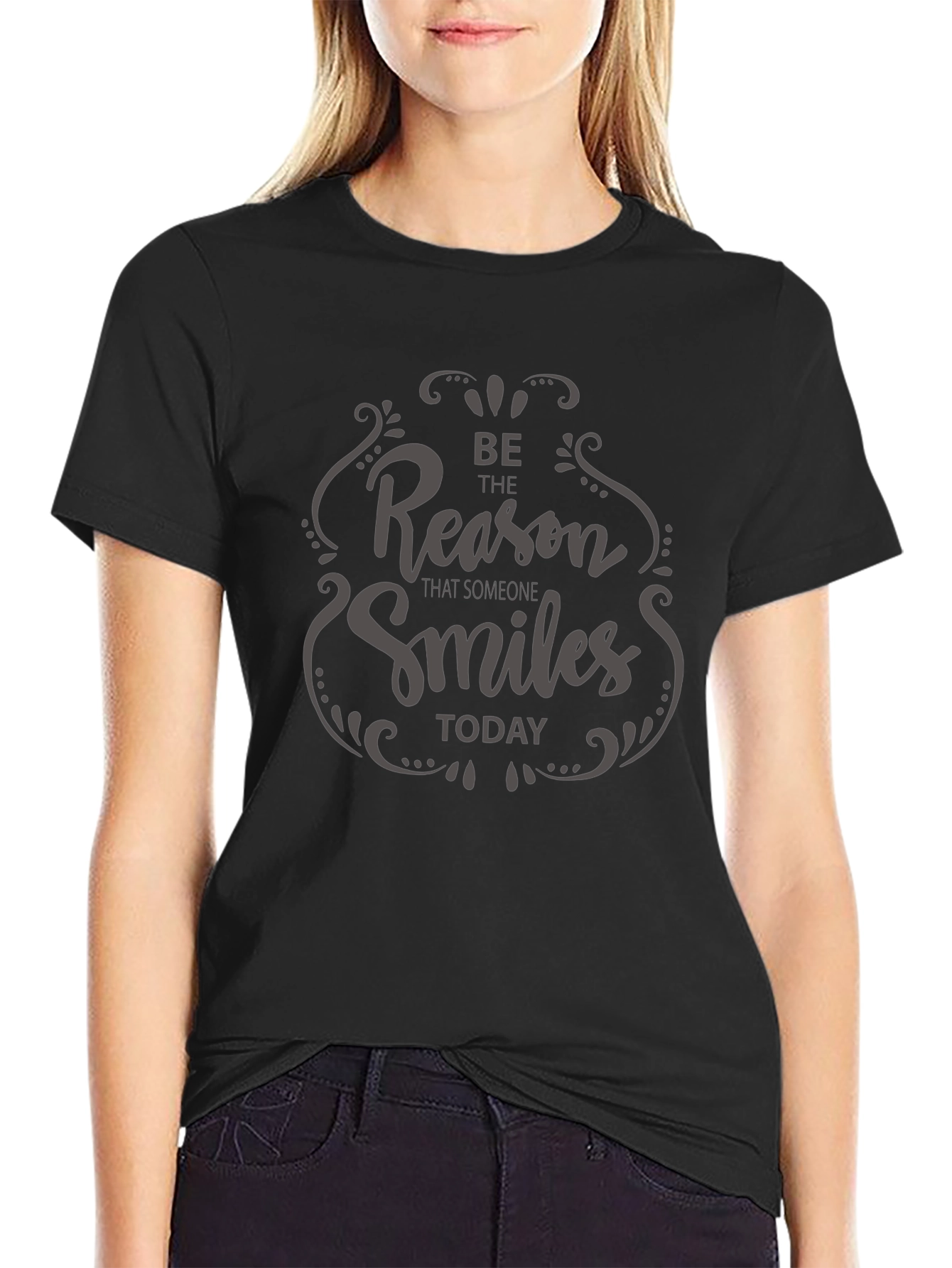 Be The Reason Smiles Graphic Tee - Black