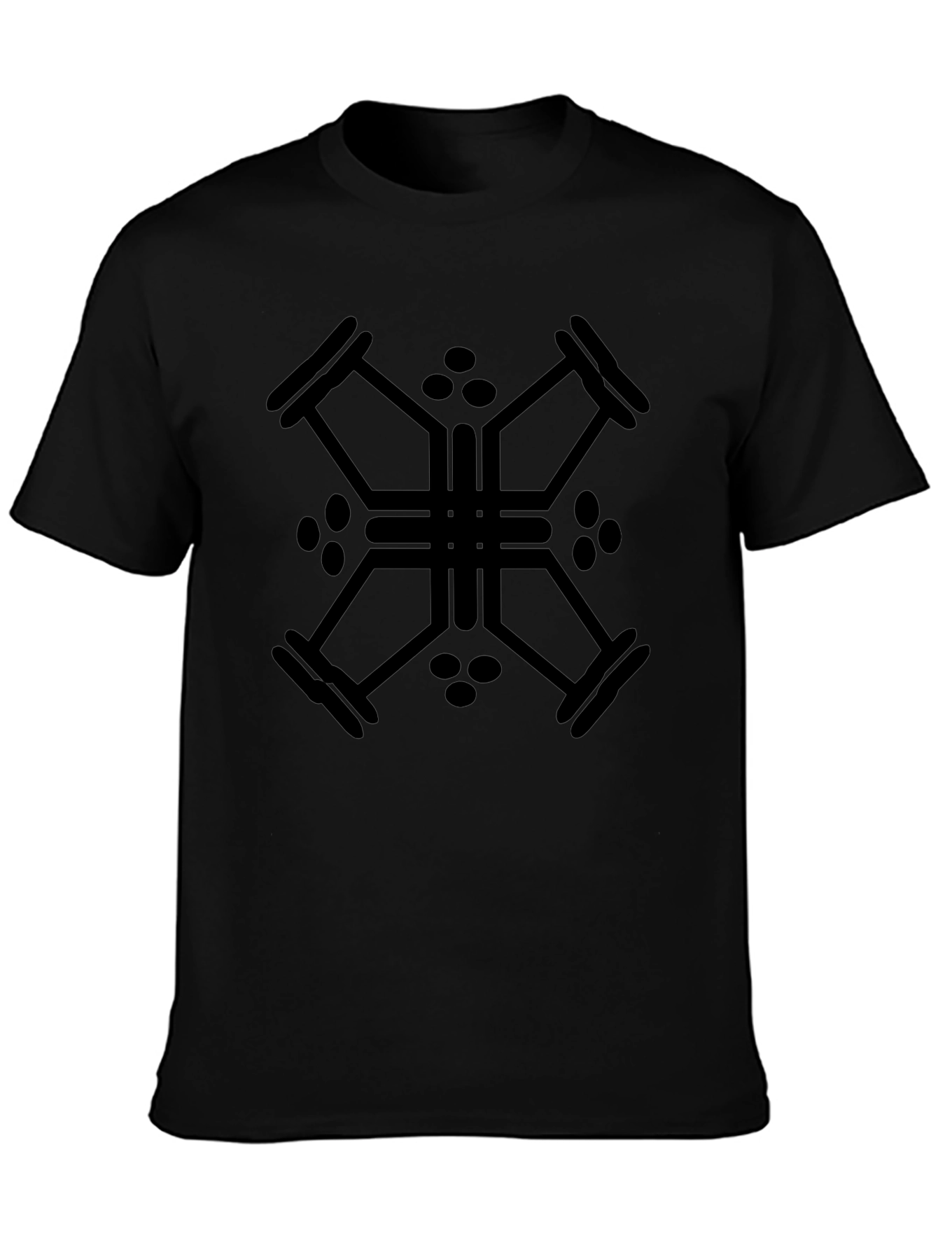 Geometric Black T-Shirt: Stylish & Modern Design