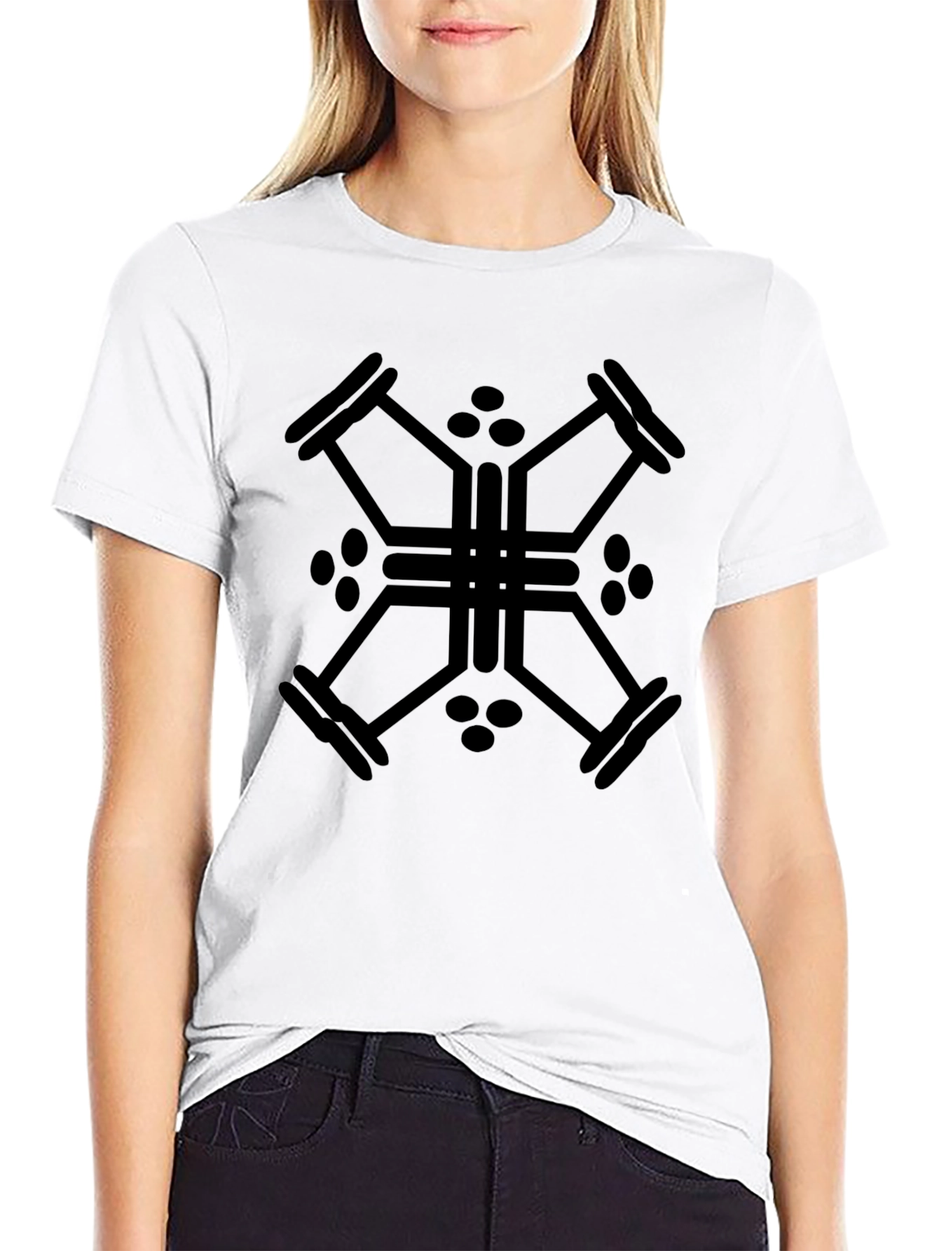 Geometric Black T-Shirt: Stylish & Modern Design