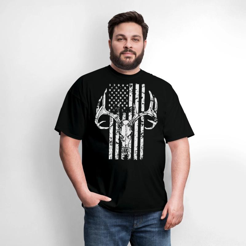 Hunting Shirt Hunting Deer Skull Flag for Hunters