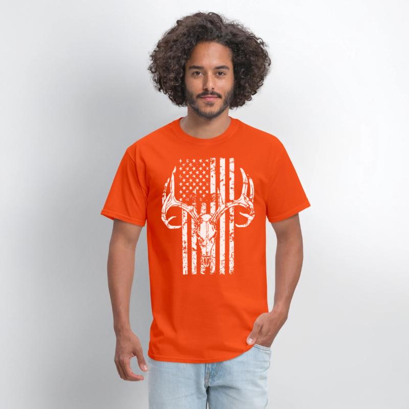 Hunting Shirt Hunting Deer Skull Flag for Hunters