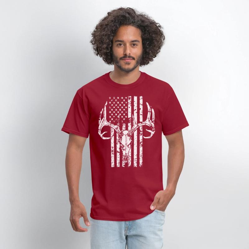 Hunting Shirt Hunting Deer Skull Flag for Hunters