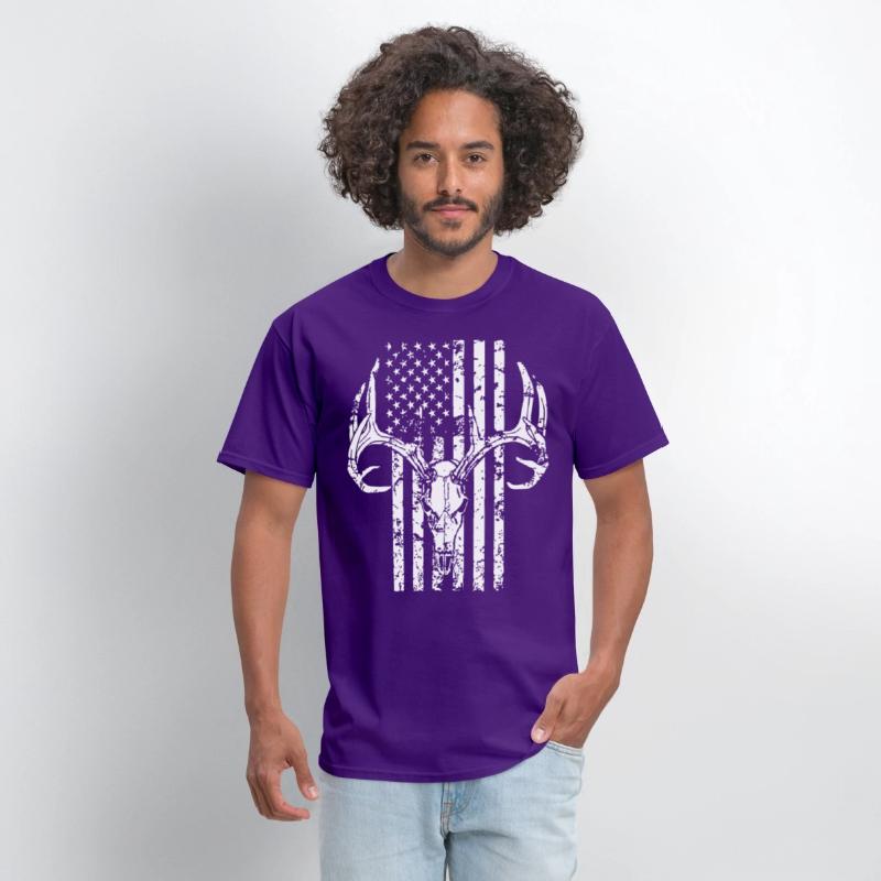 Hunting Shirt Hunting Deer Skull Flag for Hunters