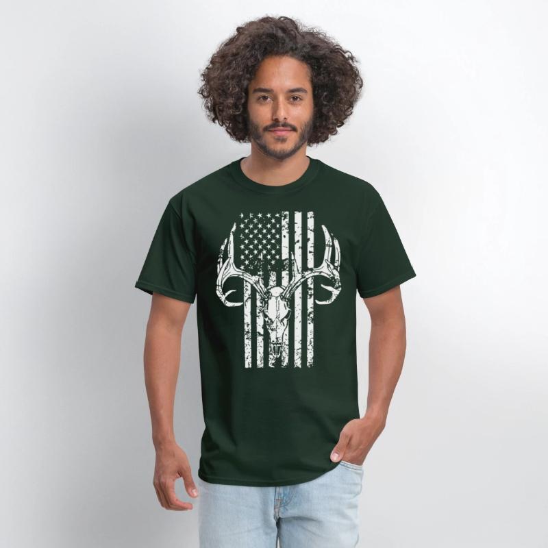 Hunting Shirt Hunting Deer Skull Flag for Hunters