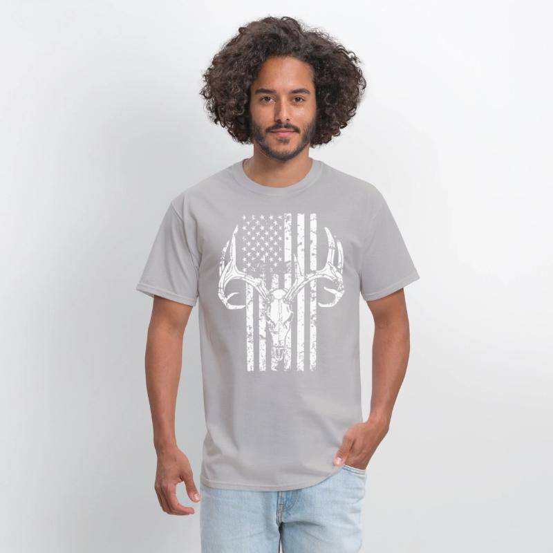 Hunting Shirt Hunting Deer Skull Flag for Hunters