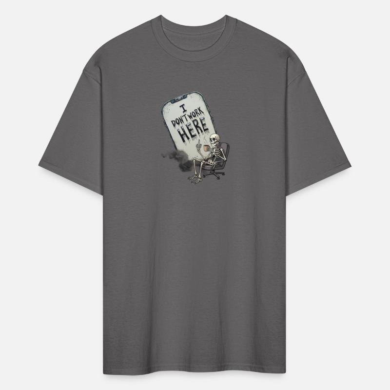 i don't WORK HERE funny blue collar office t-shirt