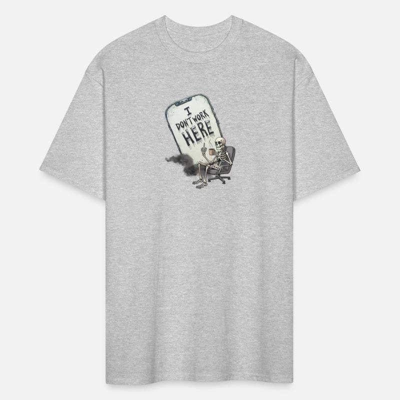 i don't WORK HERE funny blue collar office t-shirt