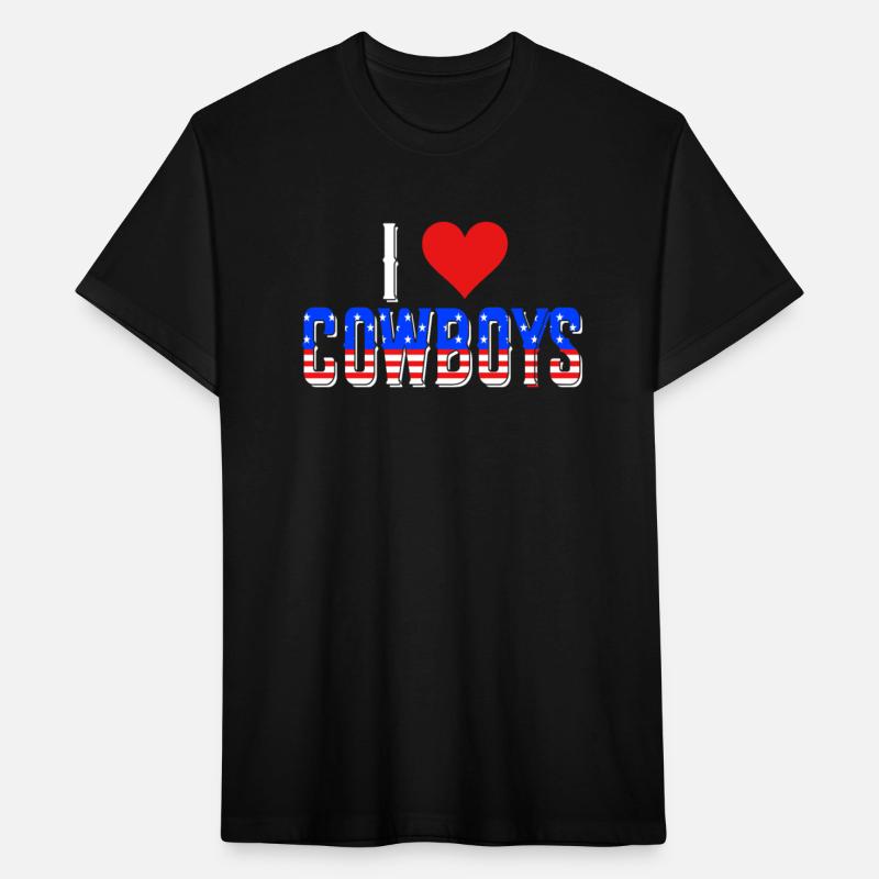 I Love Cowboys American Flag Equestrian Horseback