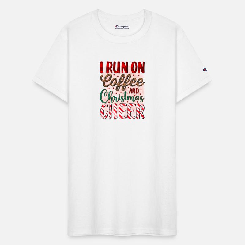 I Run On Coffee And Christmas Cheer Funny Xmas