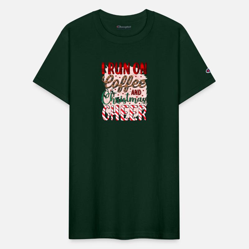 I Run On Coffee And Christmas Cheer Funny Xmas