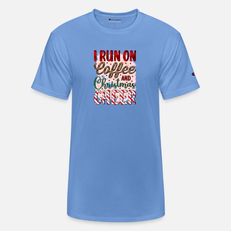 I Run On Coffee And Christmas Cheer Funny Xmas