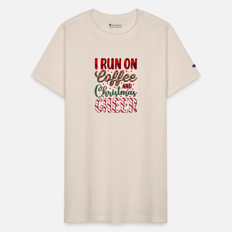 I Run On Coffee And Christmas Cheer Funny Xmas