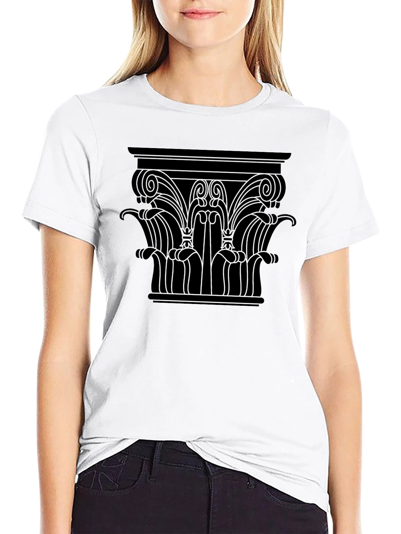 Column Capital Graphic Tee - Black