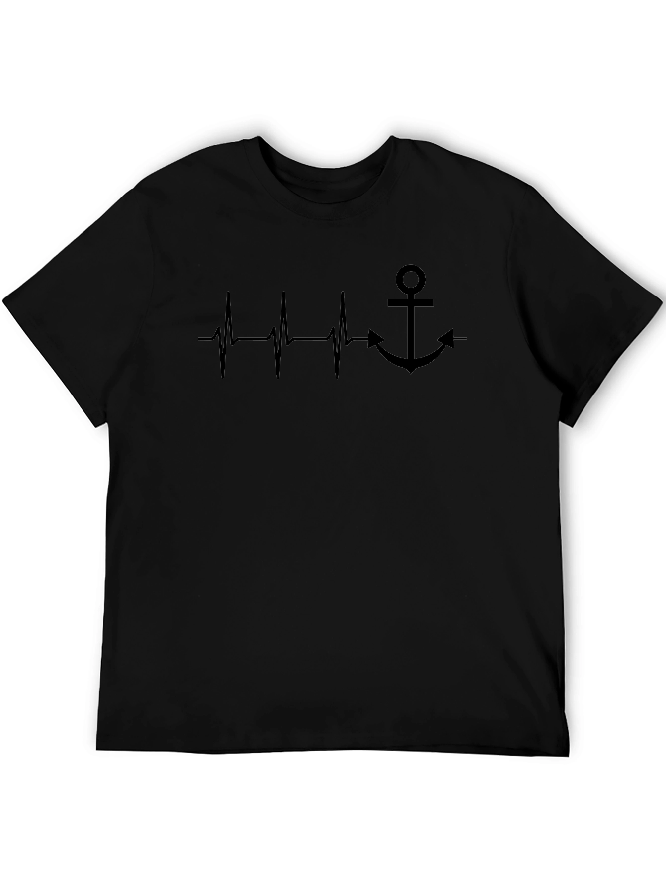 Anchor Heartbeat Graphic Tee - Black