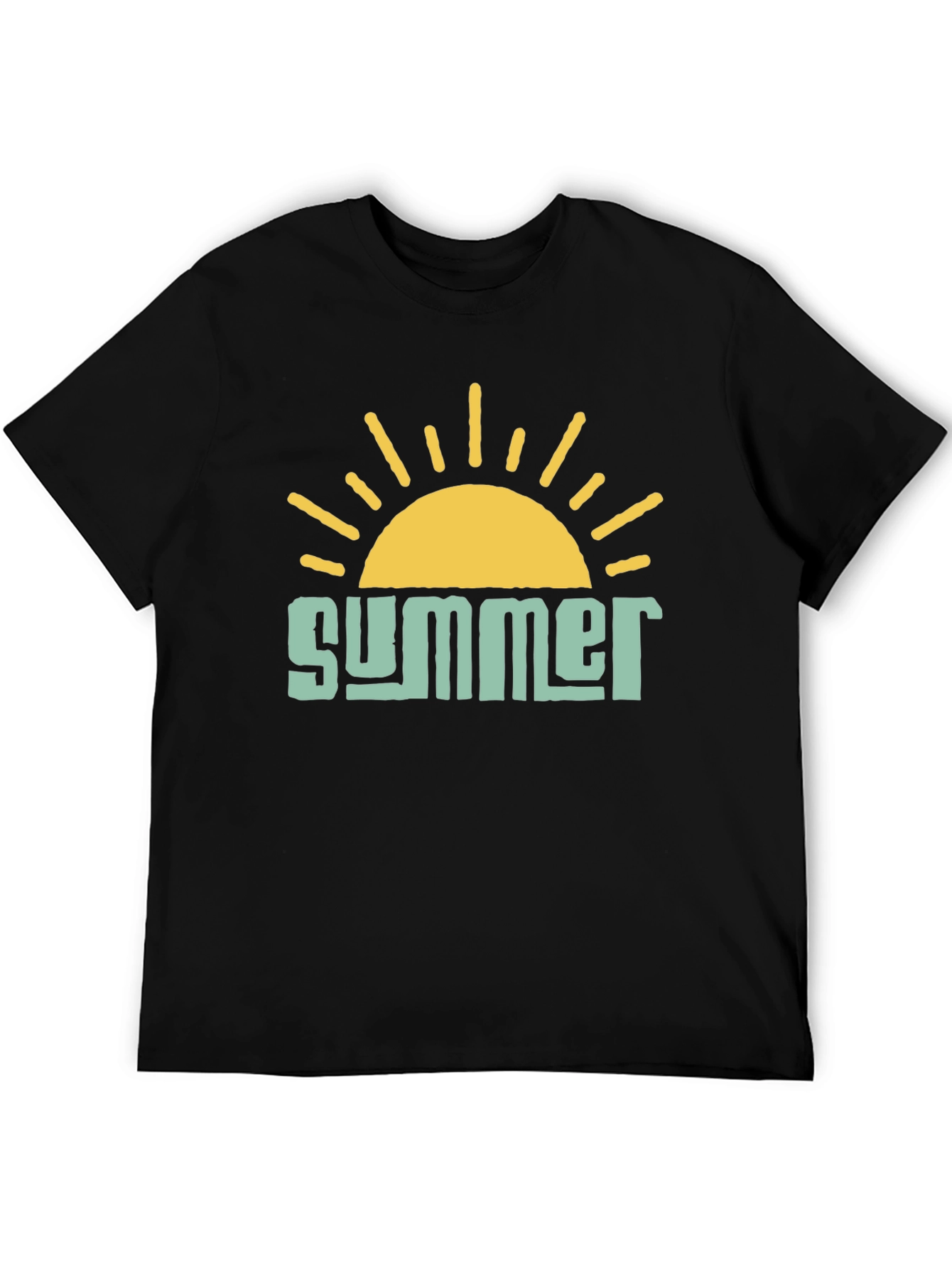 Summer Sun Graphic T-Shirt - Black