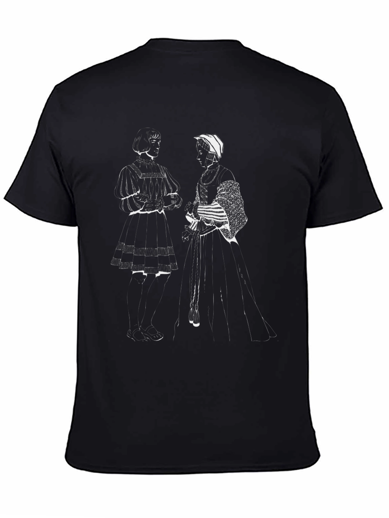 Retro Illustration Black T-Shirt