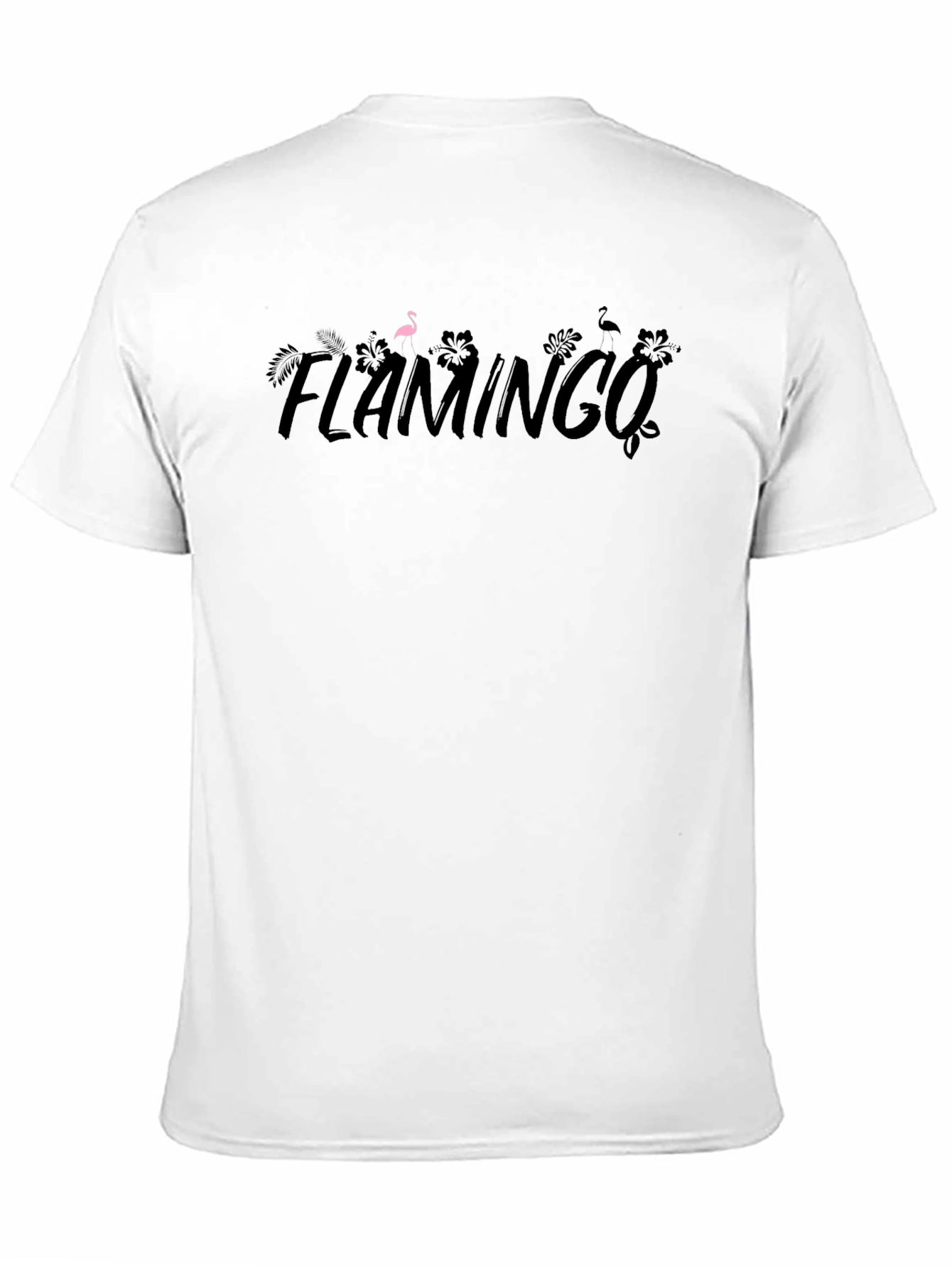 Flamingo Graphic Tee - Trendy Black Cotton T-Shirt