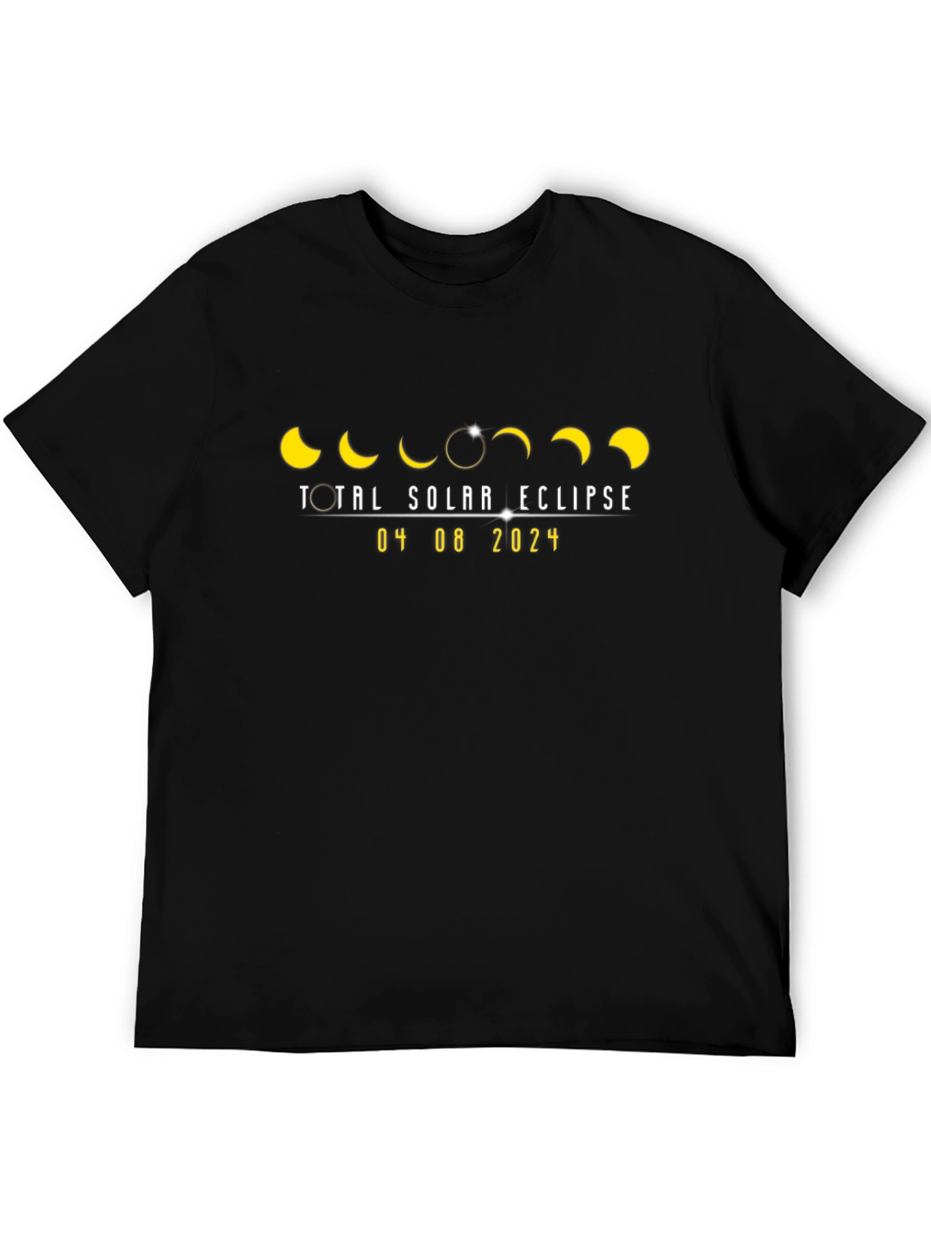 Total Solar Eclipse 2024 Black T-Shirt