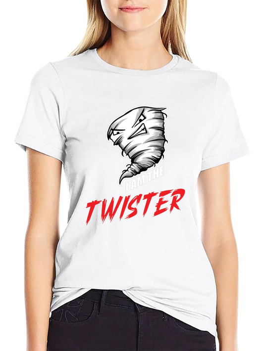 I Am The Twister Graphic Tee - Black Cotton T-Shirt
