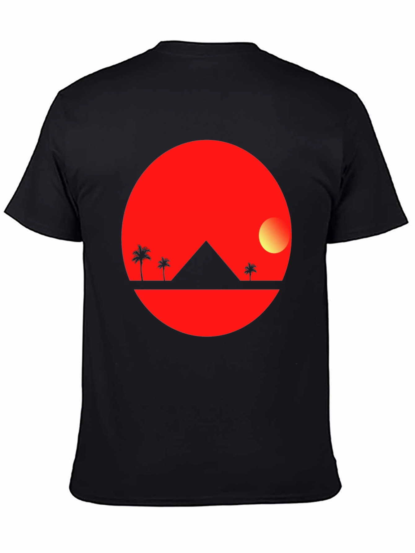 Sunset Pyramid Black T-Shirt